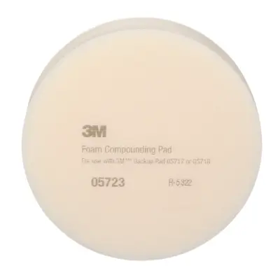 3M™ Foam Compounding Pad 5723 Single Sided Flat Back 8 in (203.2